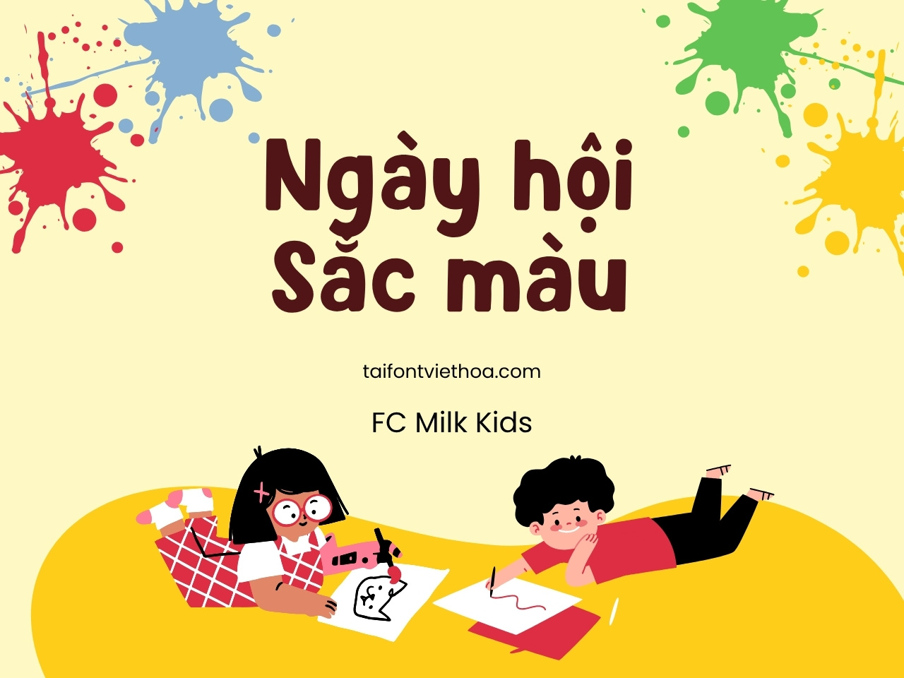 Font việt hóa FC Milk Kids thiết kế Poster