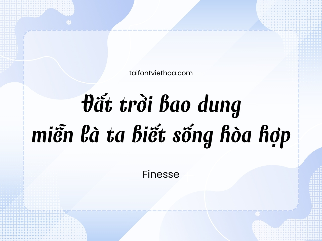 Font việt hóa Finesse Font Tiếng Việt