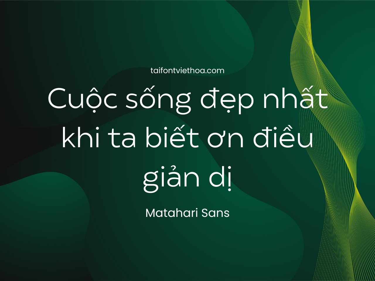 Font việt hóa Matahari Sans Family đầy đủ Font Tiếng Việt