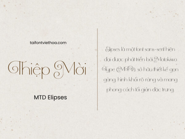 Font việt hóa MTD Elipses