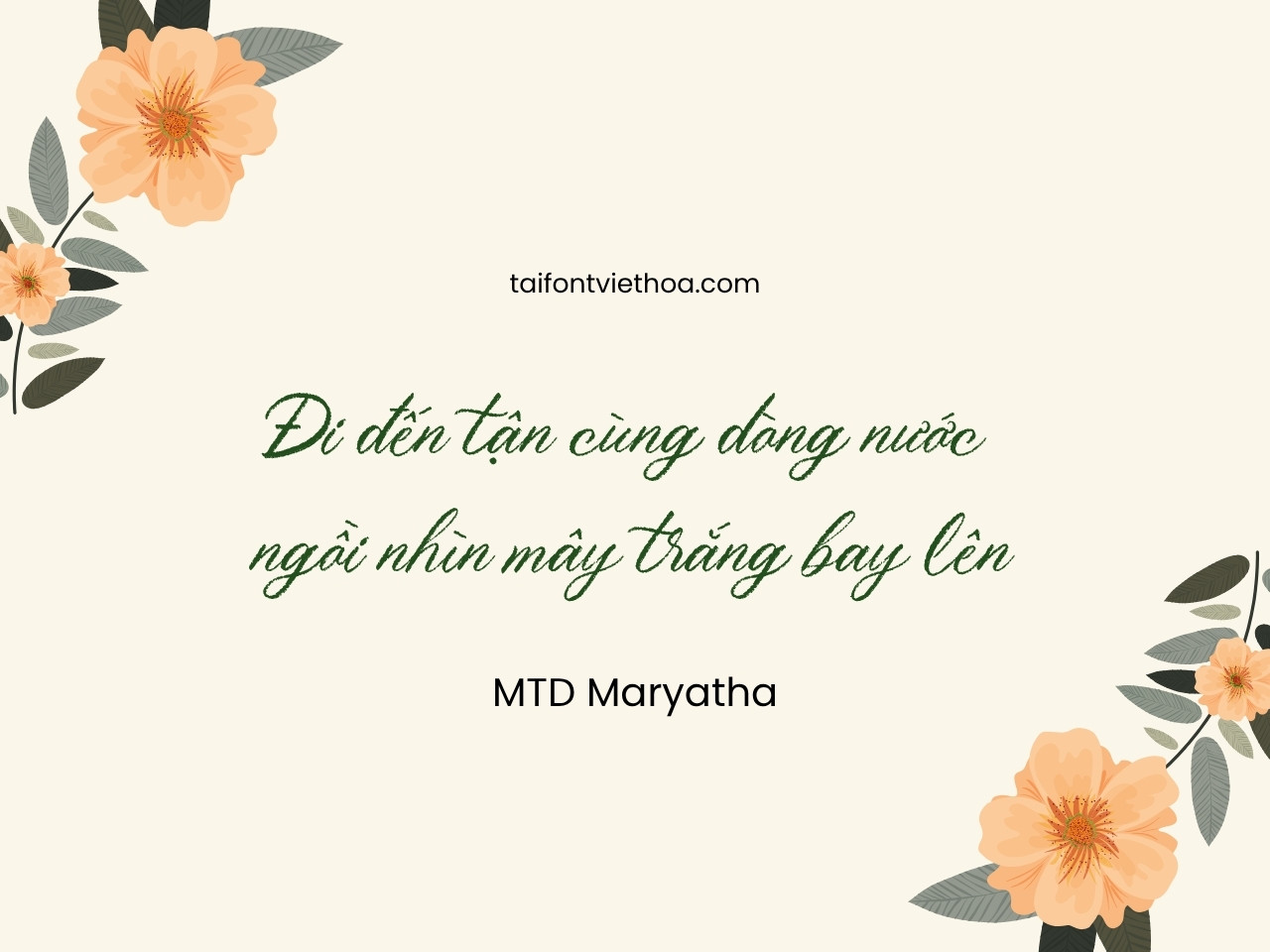 Giới thiệu về font Maryatha