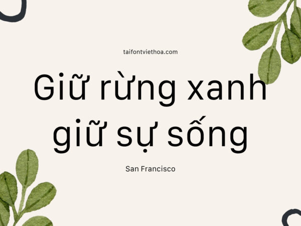 Font việt hóa San Francisco đầy đủ