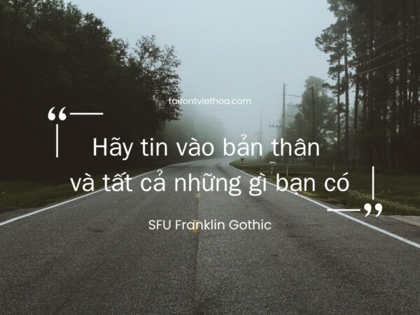 Font việt hóa SFU Franklingothic