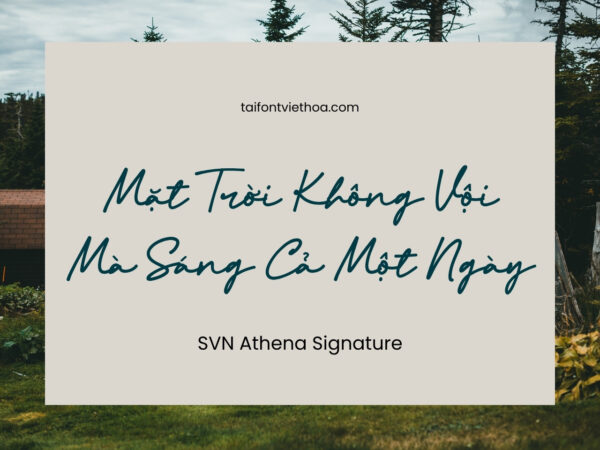 SVN Athena Signature font chữ ký