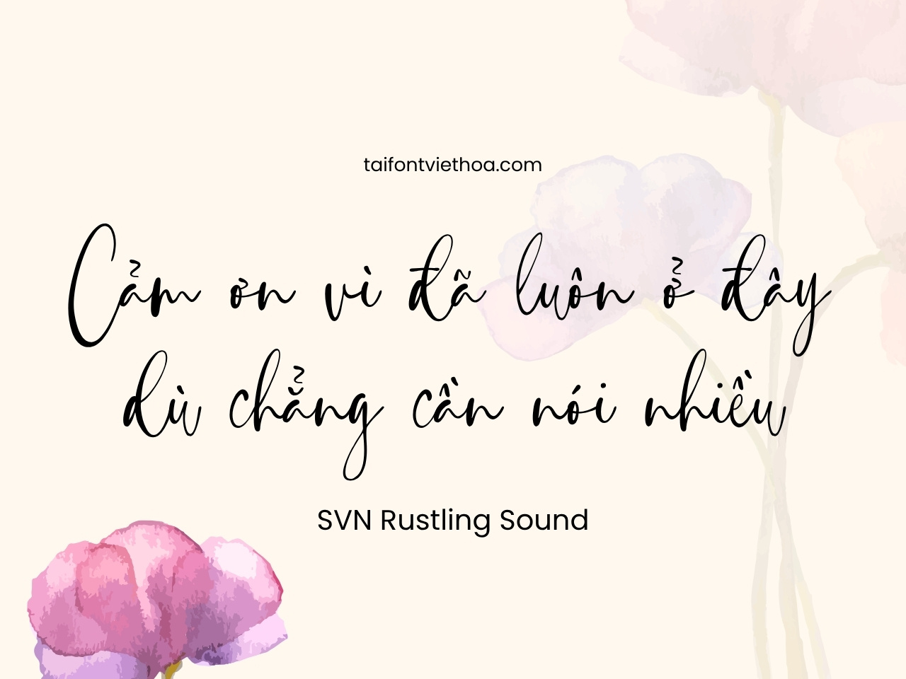 Font việt hóa SVN Rustling Sound