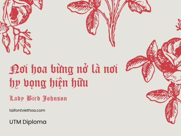 Font việt hóa UTM Diploma