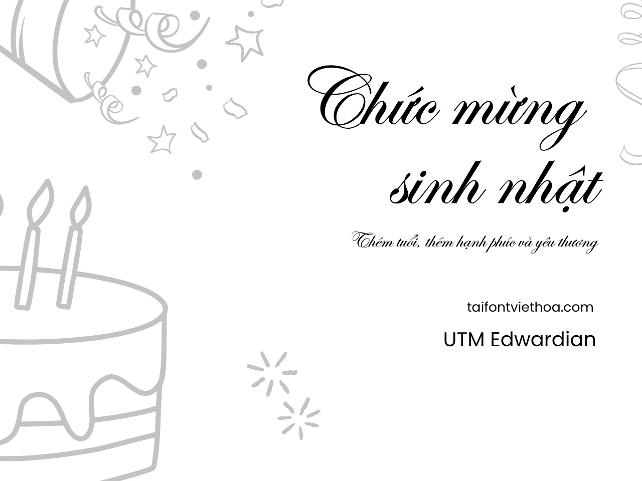 Giới thiệu về font UTM Edwardian