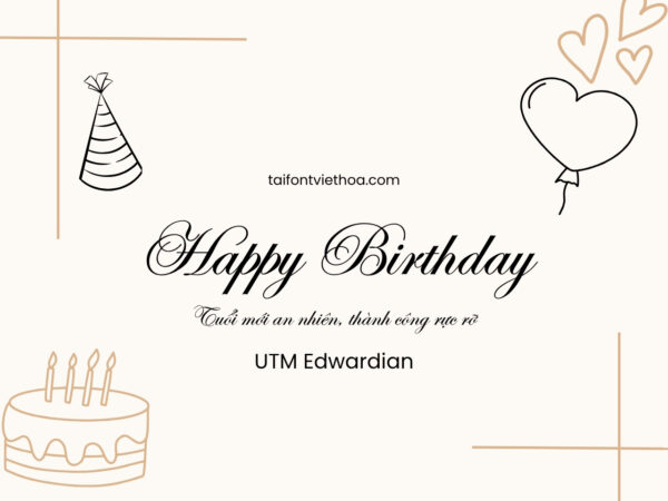 Font việt hóa UTM Edwardian