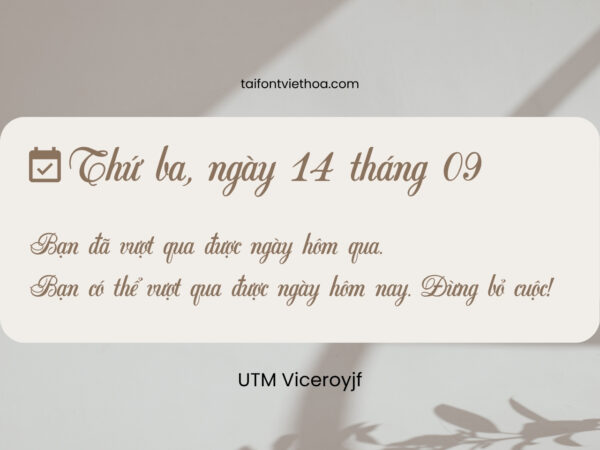 Font việt hóa UTM Viceroyjf