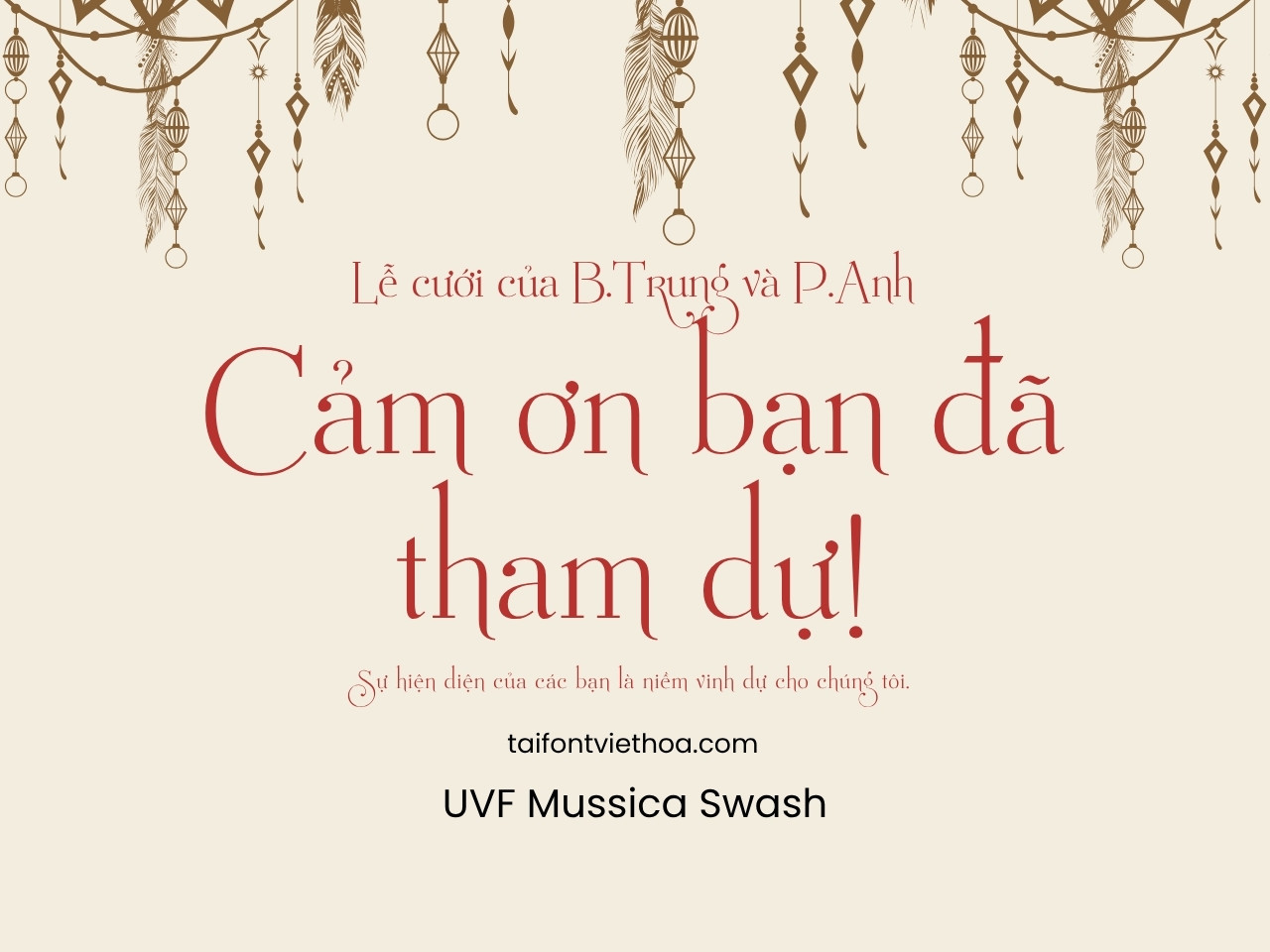 Giới thiệu về font UVF Mussica Swash