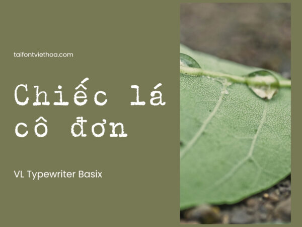 Font việt hóa VL Typewriter Basix đầy đủ