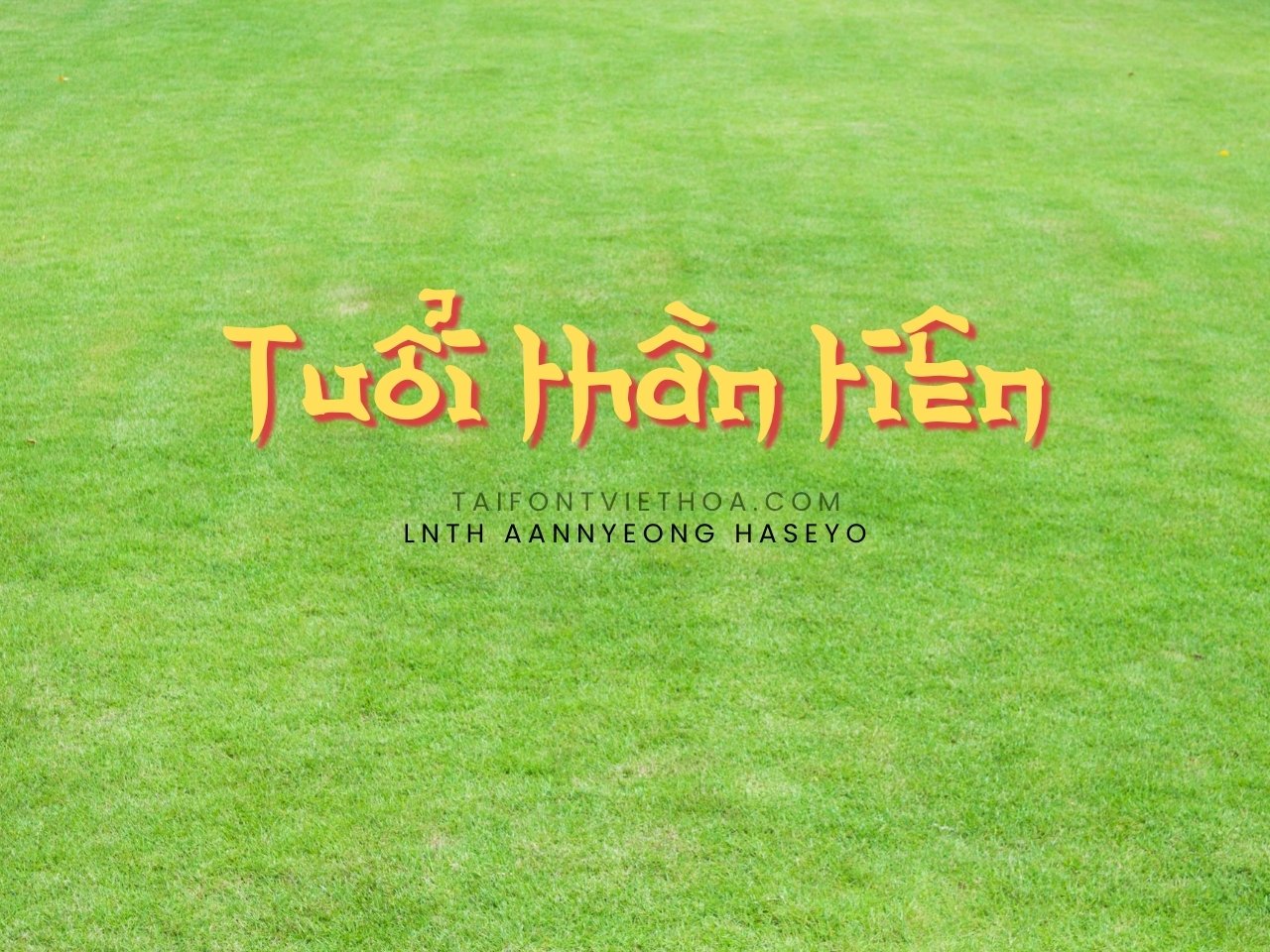 Font việt hóa LNTH Aannyeonghaseyo