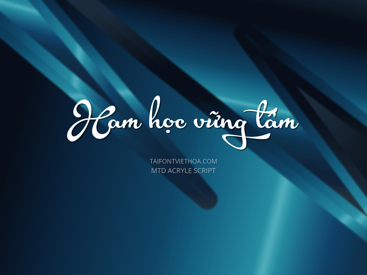 Font việt hóa MTD Acryle Script