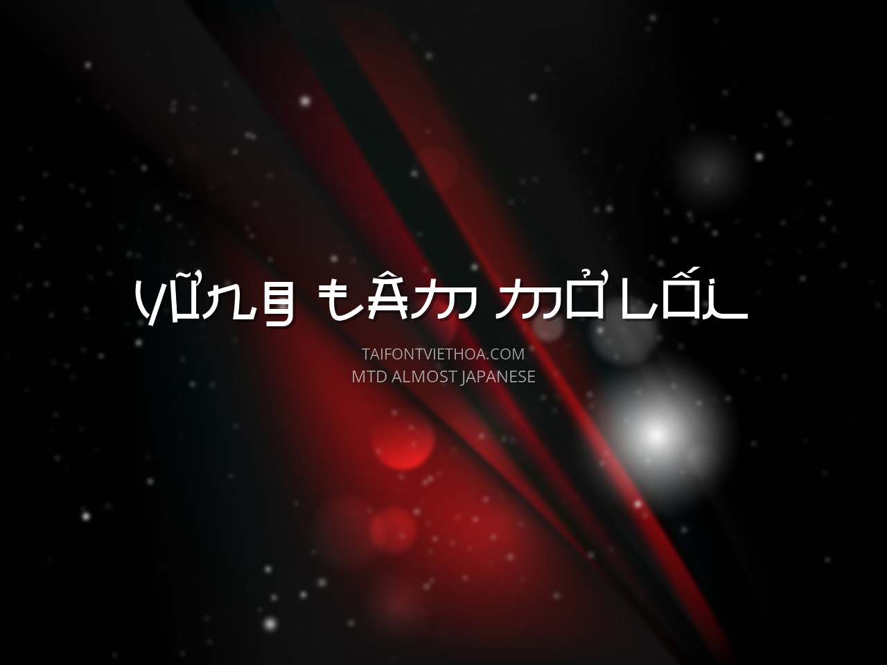 Font việt hóa MTD Almost Japanese