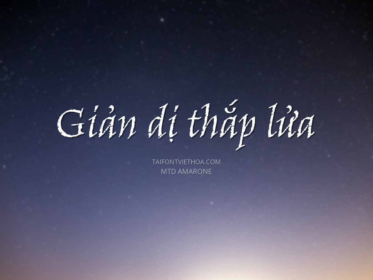 Font việt hóa MTD Amarone