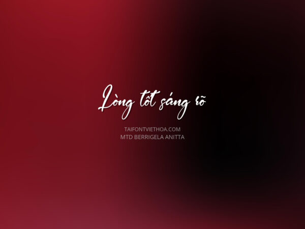Font việt hóa MTD Berrigela Anitta