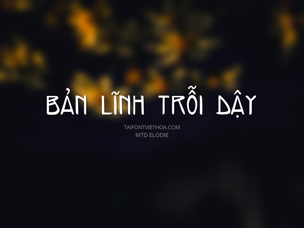 Font việt hóa MTD Elodie