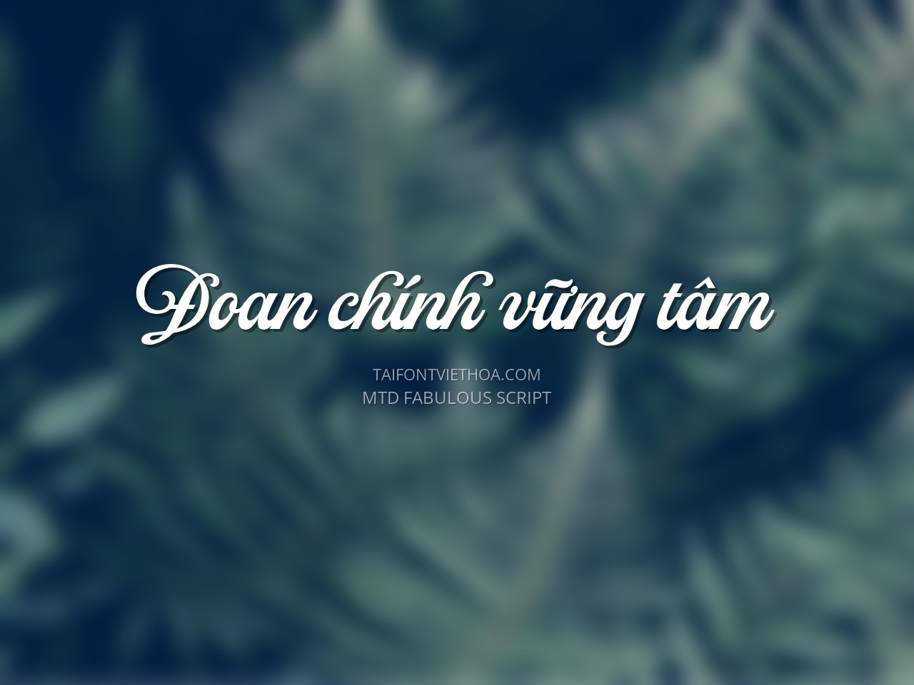 Font việt hóa MTD Fabulous Script