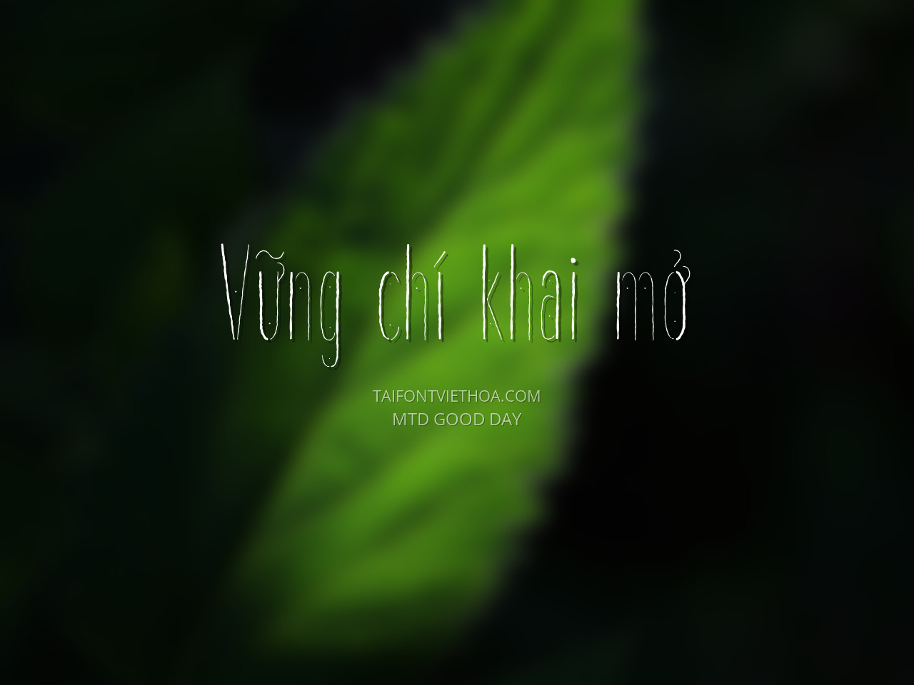 Font việt hóa MTD Good Day