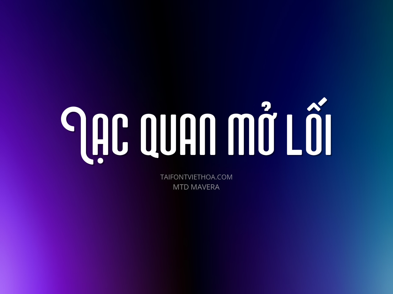 Font việt hóa MTD Mavera
