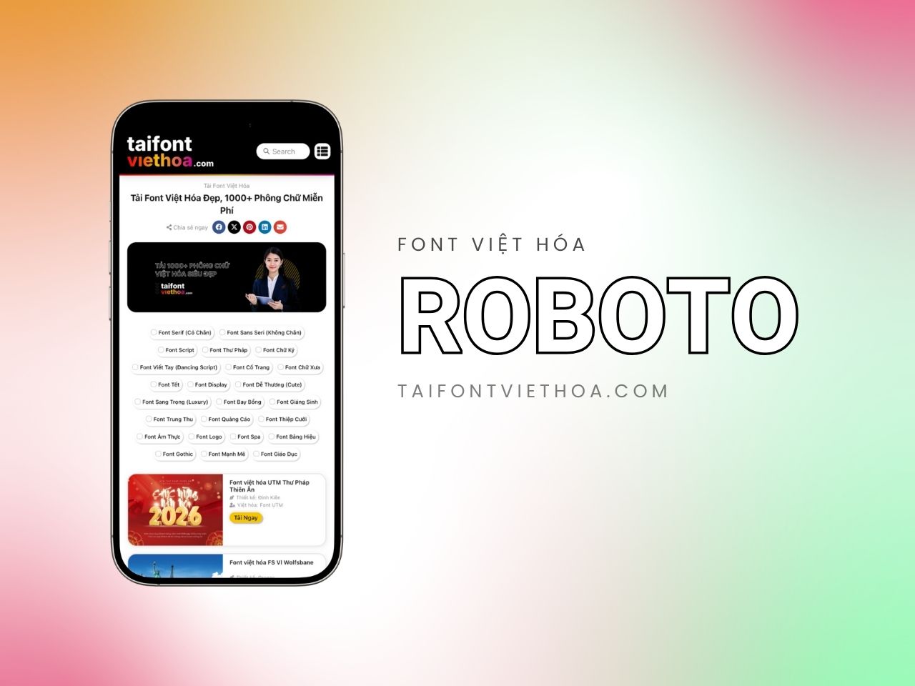Font việt hóa Roboto Full