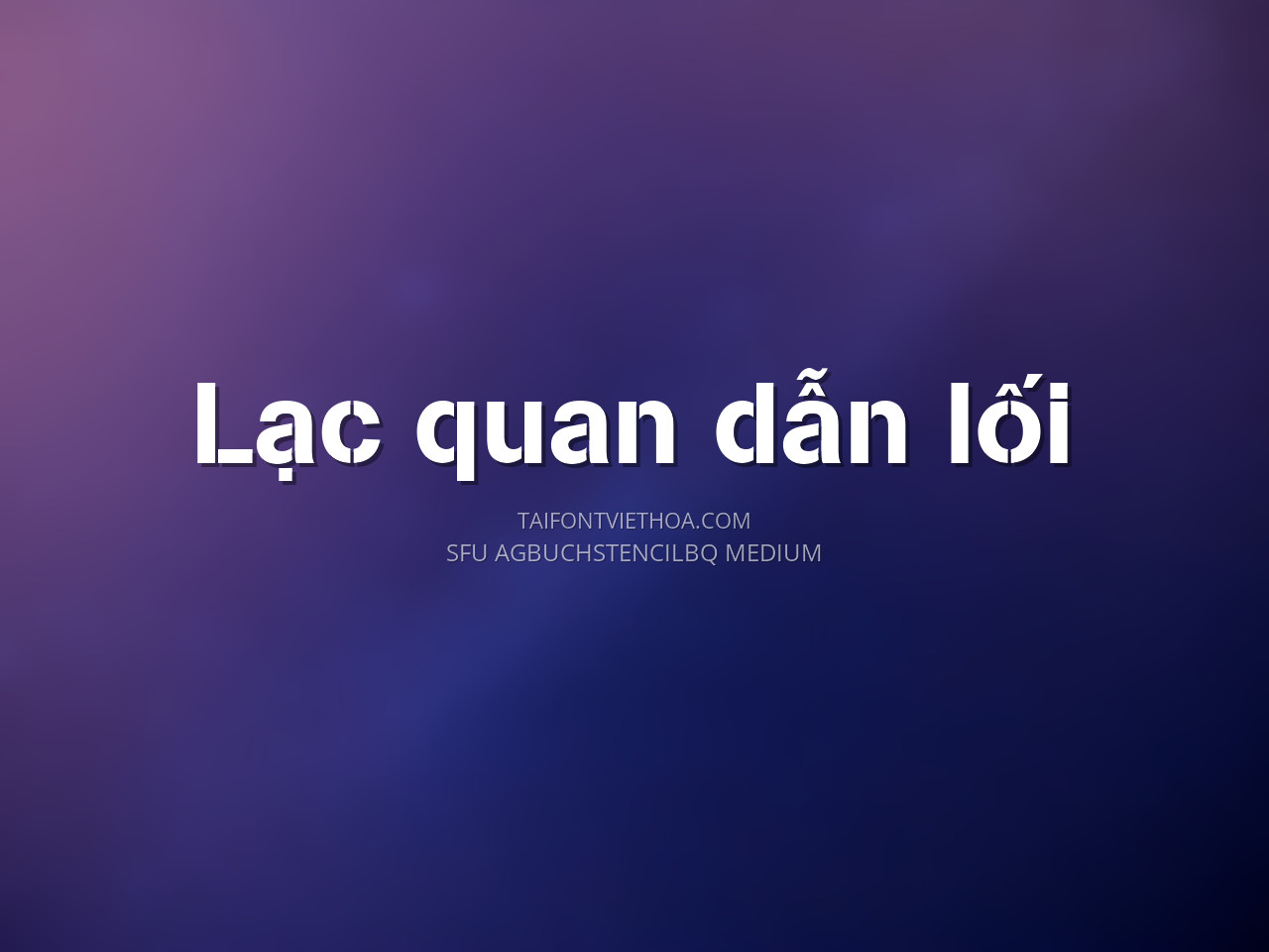 Font việt hóa SFU Agbuchstencilbq