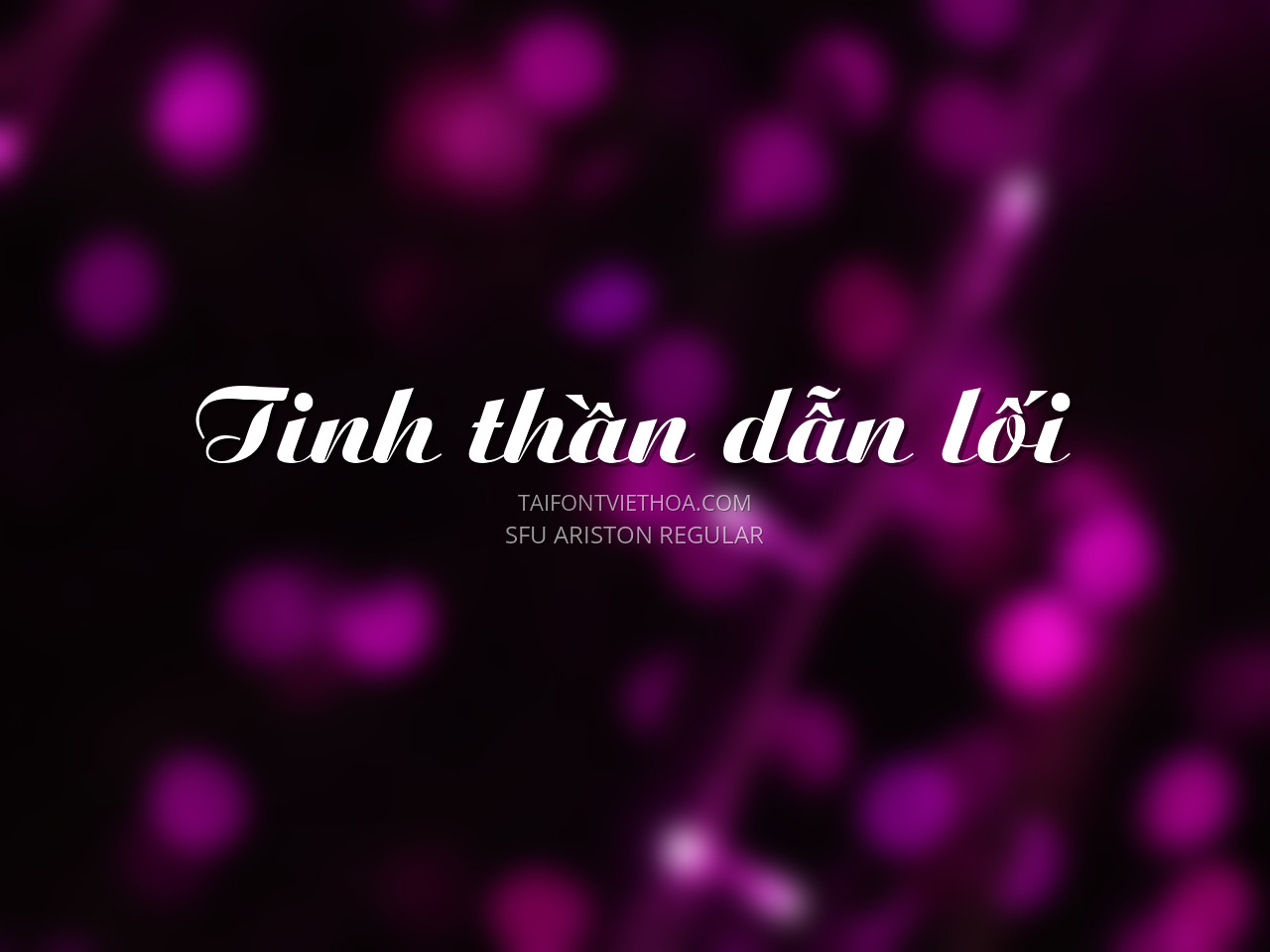 Font việt hóa SFU Ariston