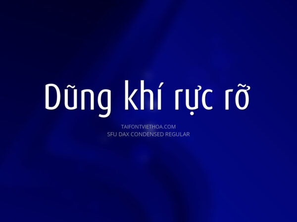 Font việt hóa SFU Dax