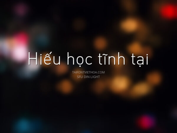 Font việt hóa SFU Dinlight