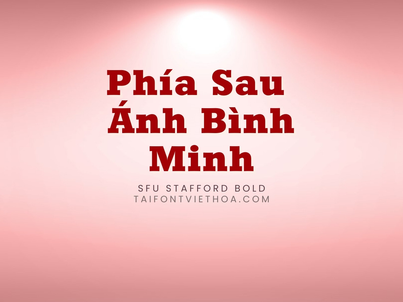 Font việt hóa SFU Stafford