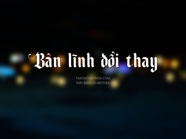 Font việt hóa SVN Bahud Aroyek