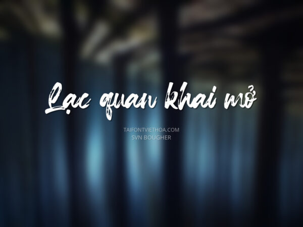 Font việt hóa SVN Bougher