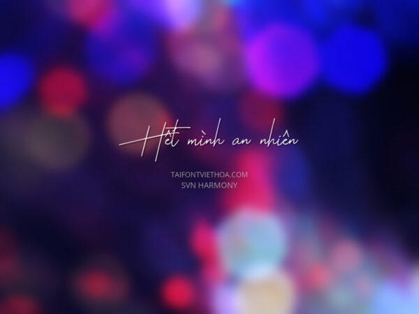 Font việt hóa SVN Harmony