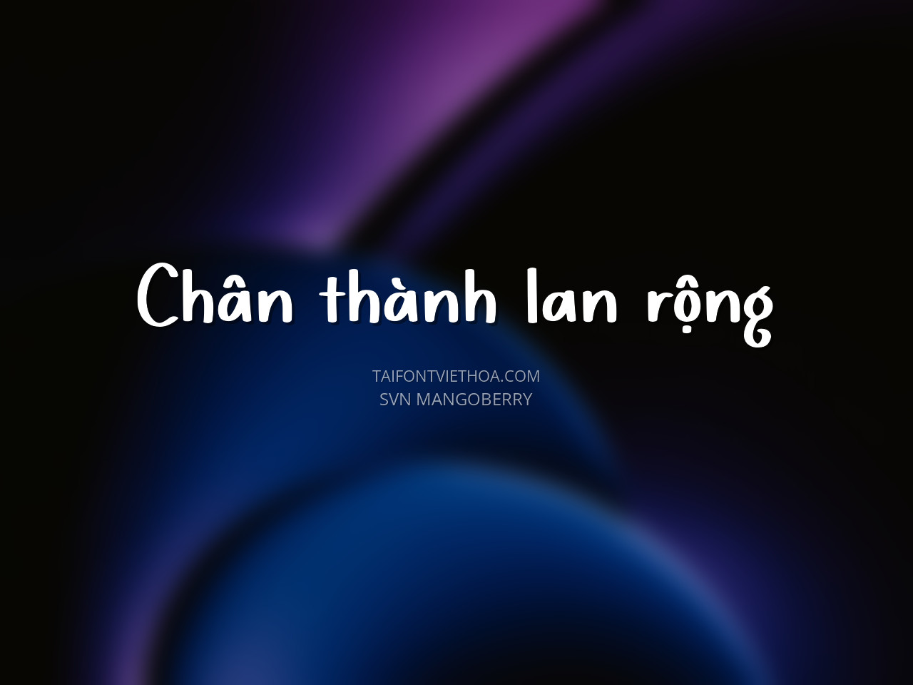 Font việt hóa SVN Mangoberry