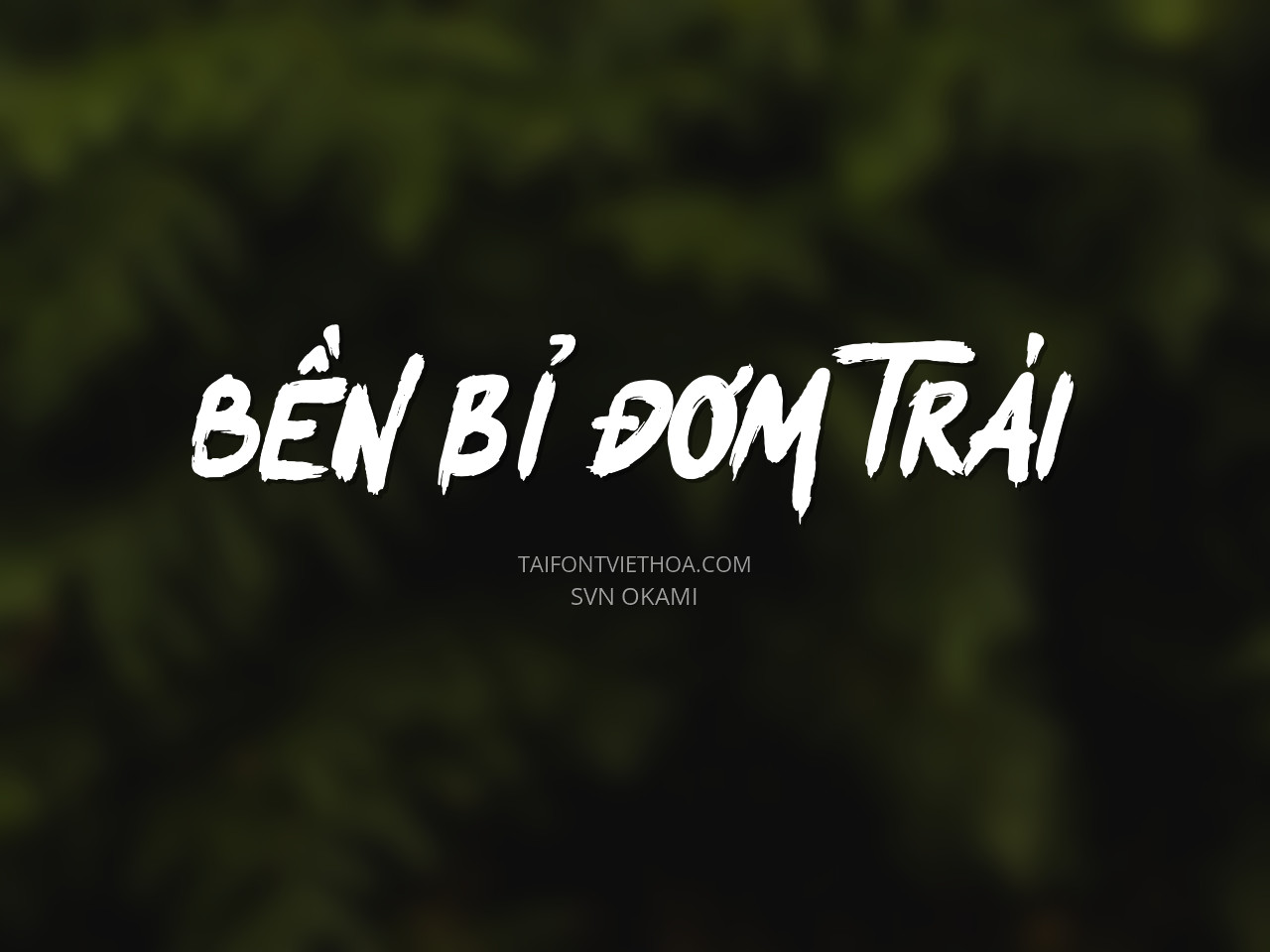 Font việt hóa SVN Okami