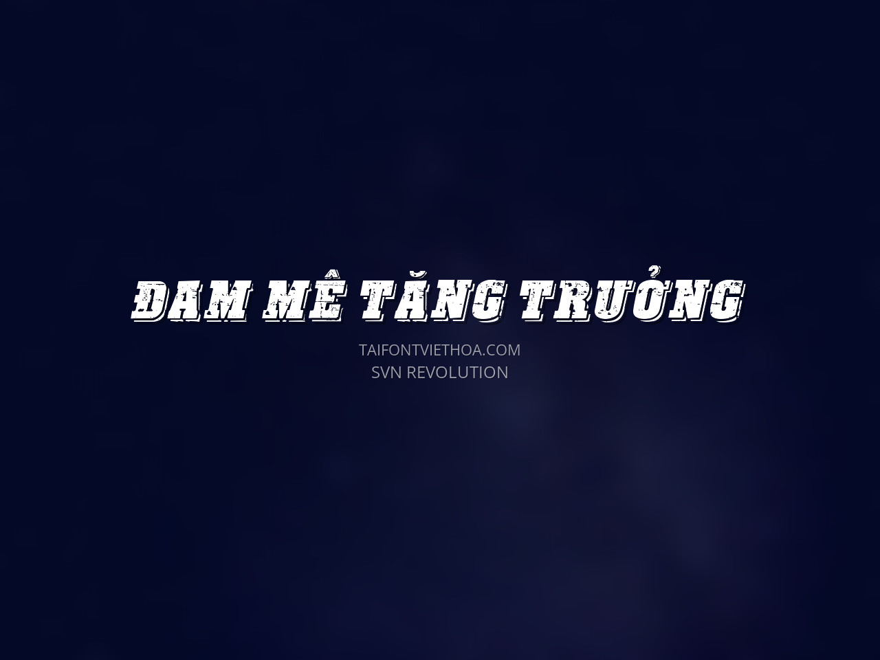 Font việt hóa SVN Revolution