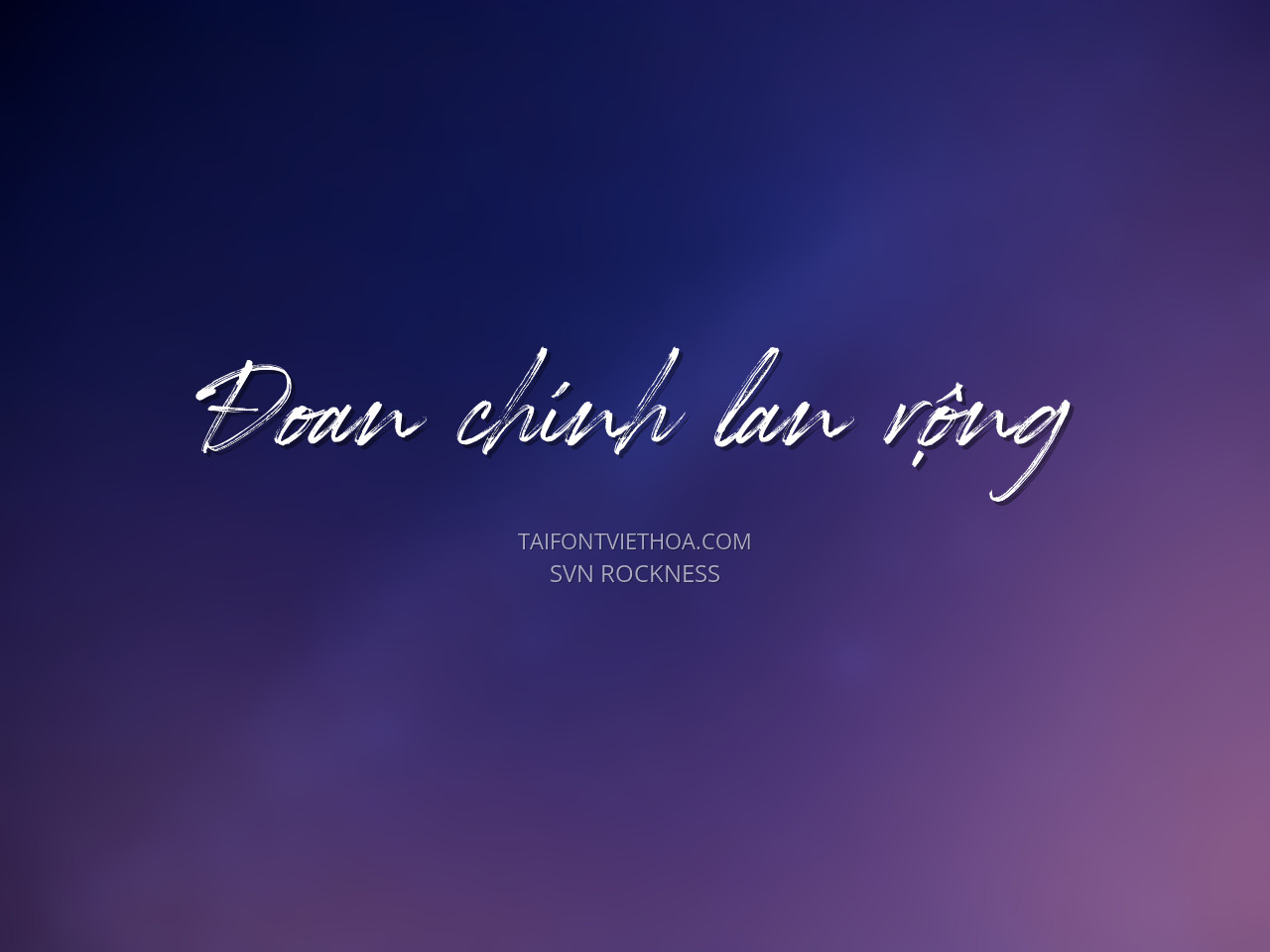 Font việt hóa SVN Rockness Slant