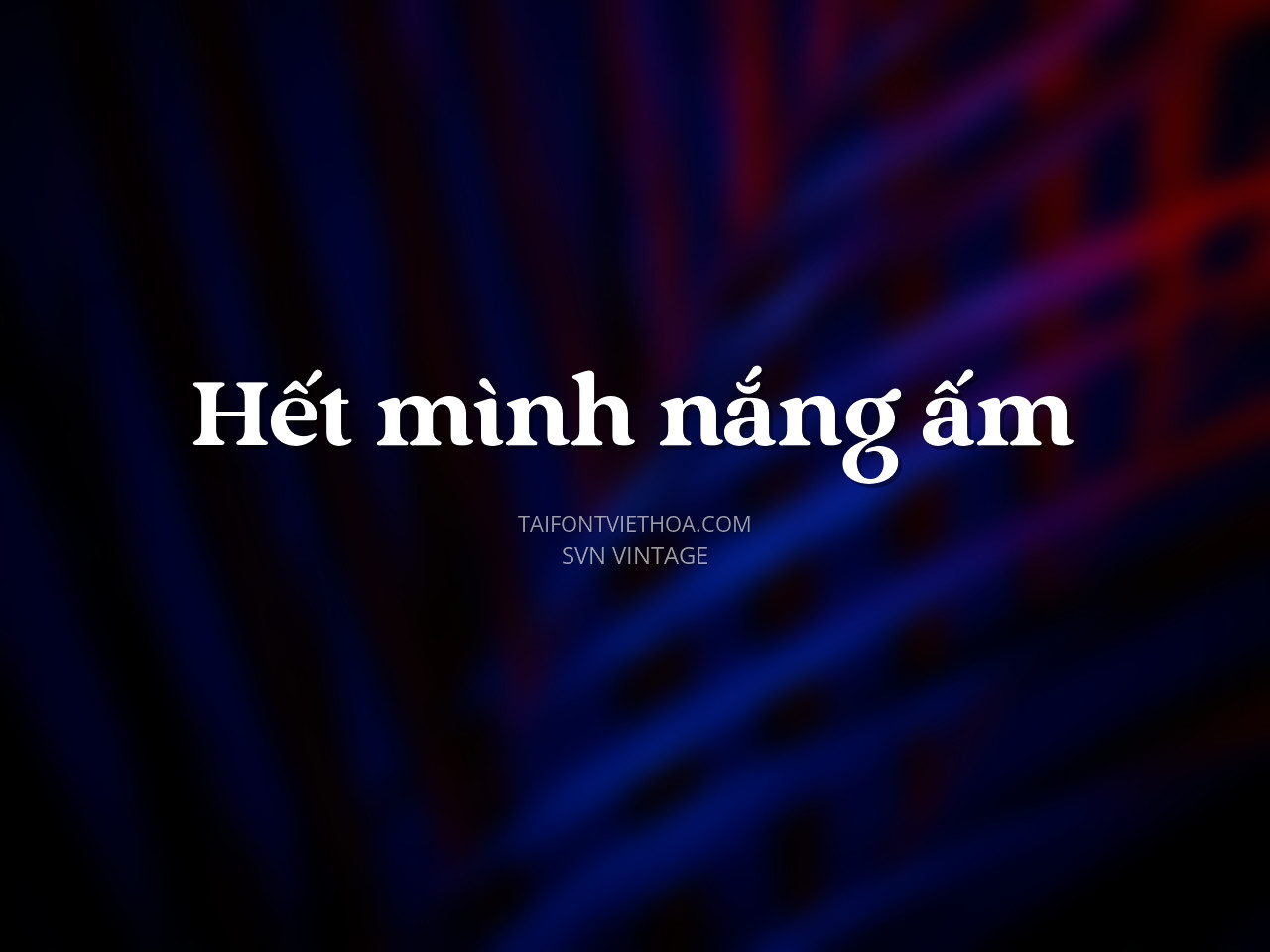 Font việt hóa SVN Vintage