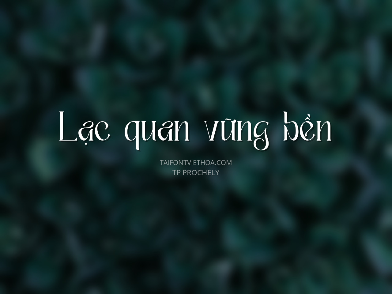 Font việt hóa TP Prochely