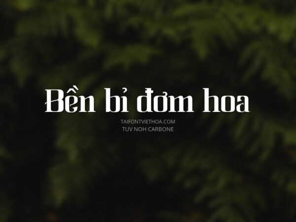 Font việt hóa TUV Noh Carbone
