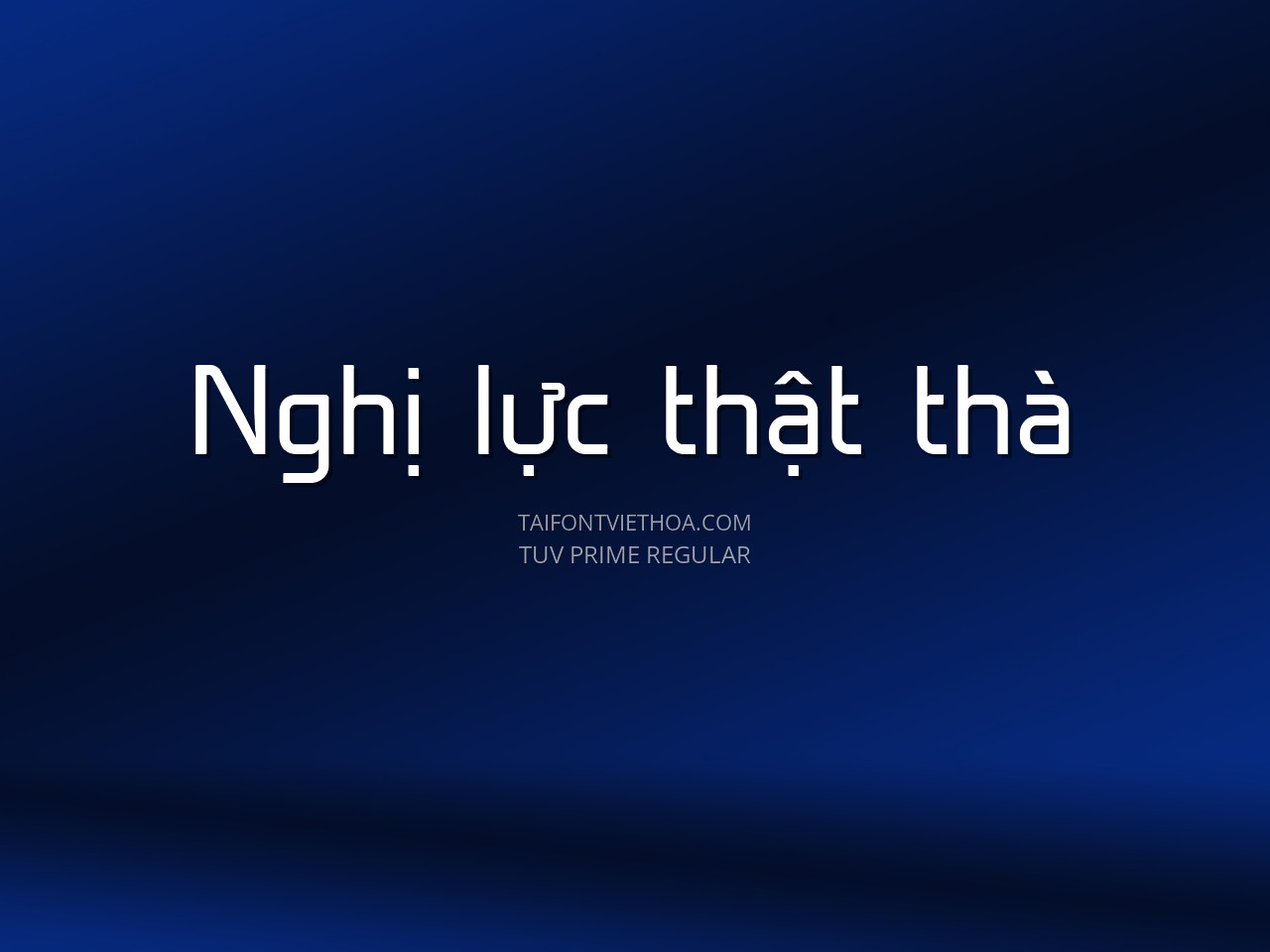 Font việt hóa TUV Prime Regular