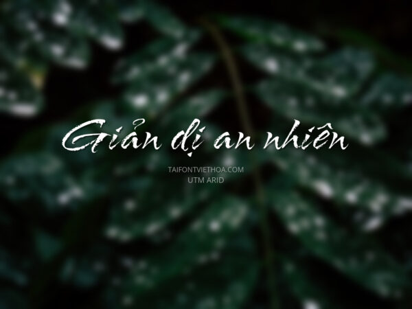 Font việt hóa UTM Arid