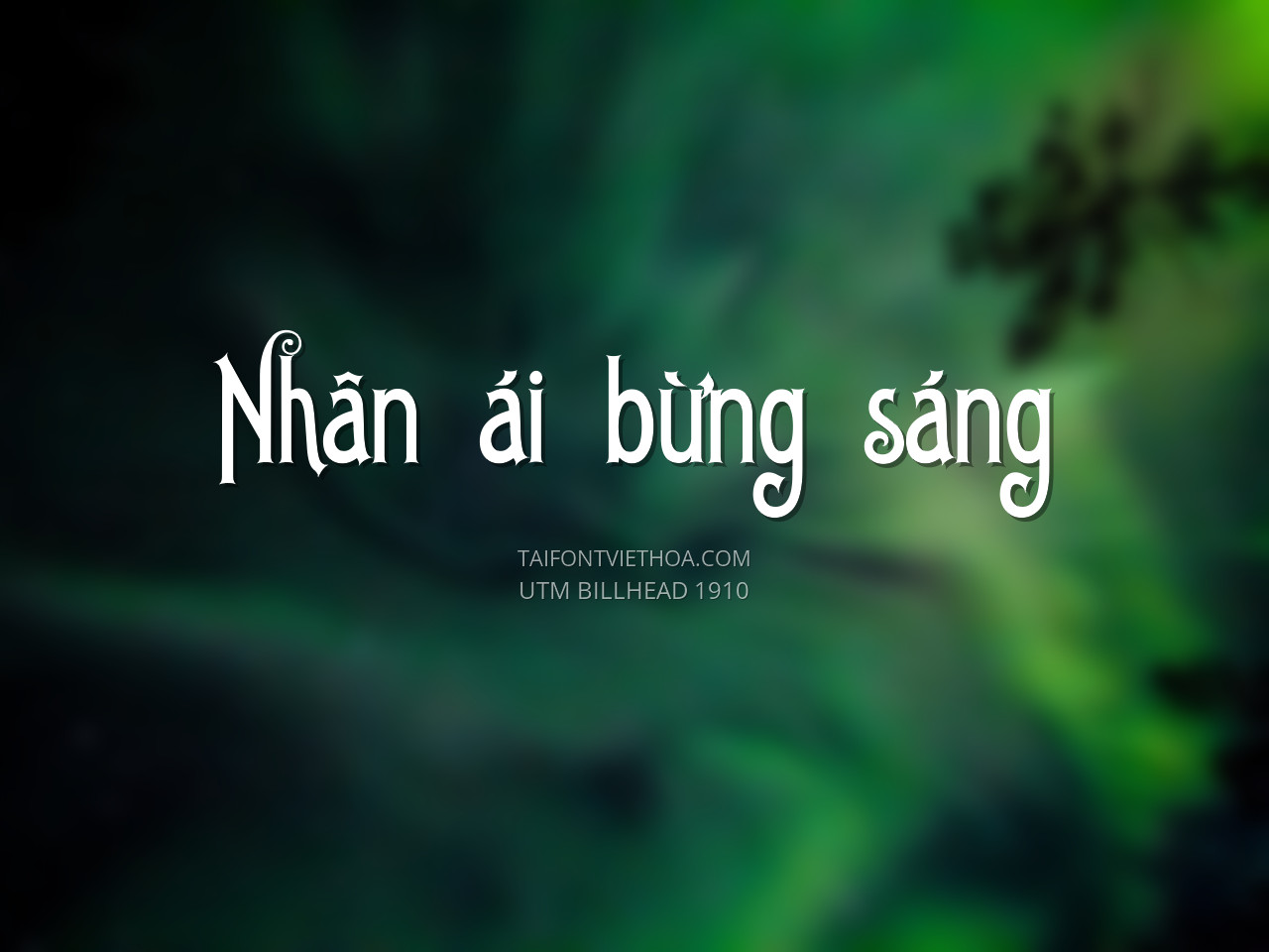 Font việt hóa UTM Billhead 1910