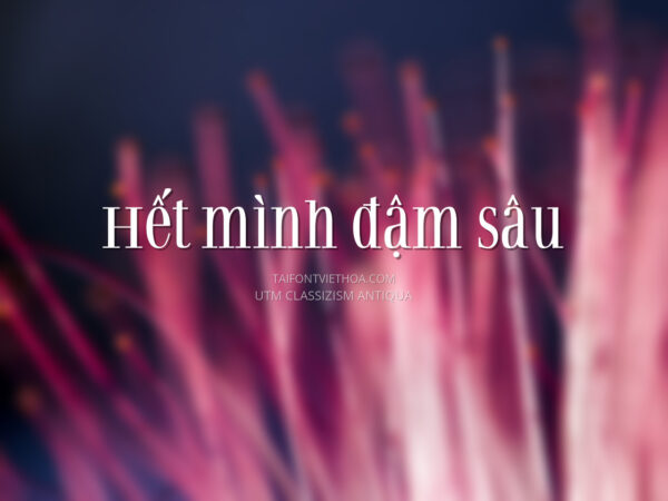 Font việt hóa UTM Classizism Antiqua