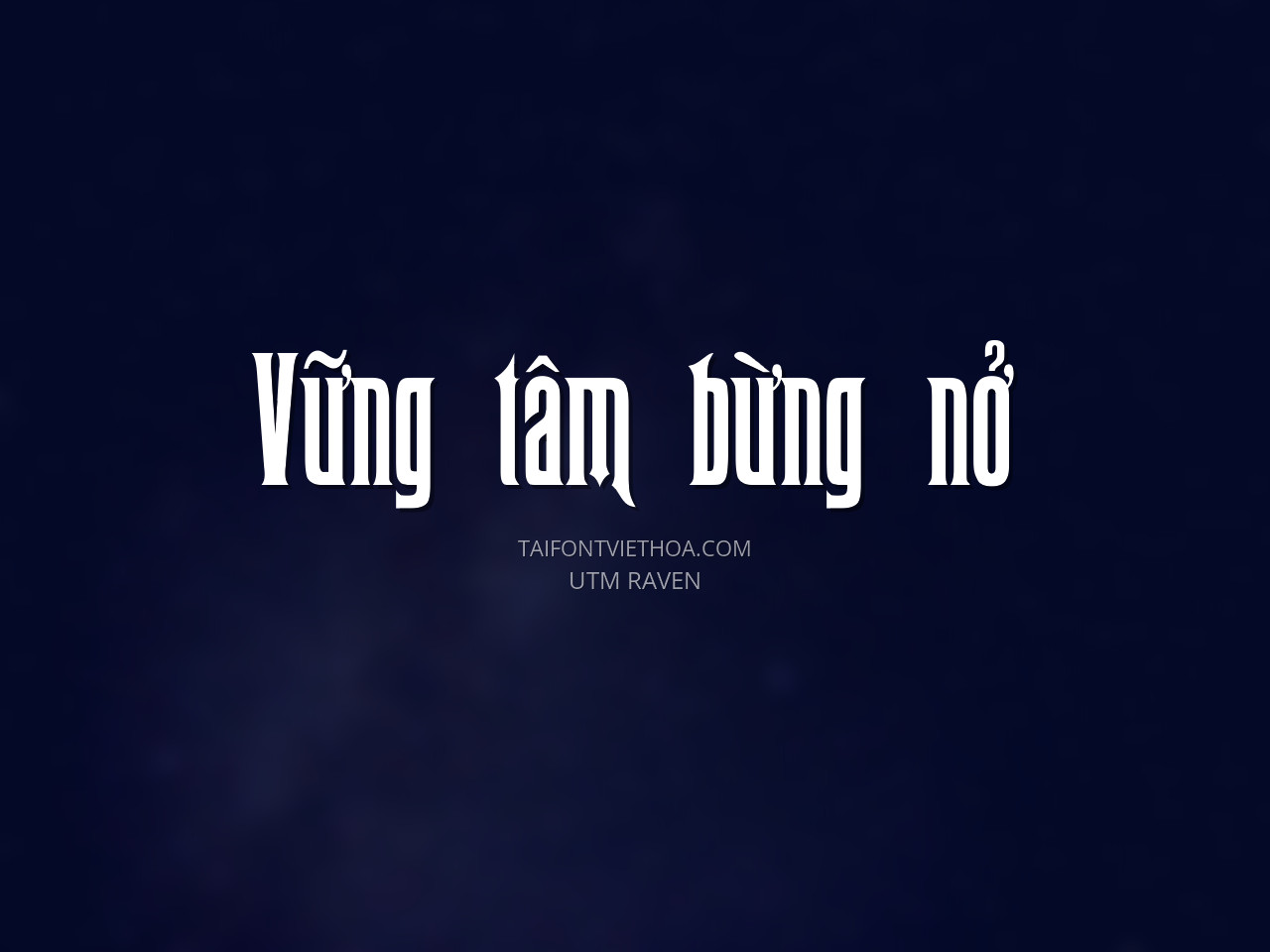 Font việt hóa UTM Raven