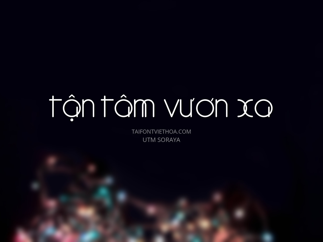 Font việt hóa UTM Soraya