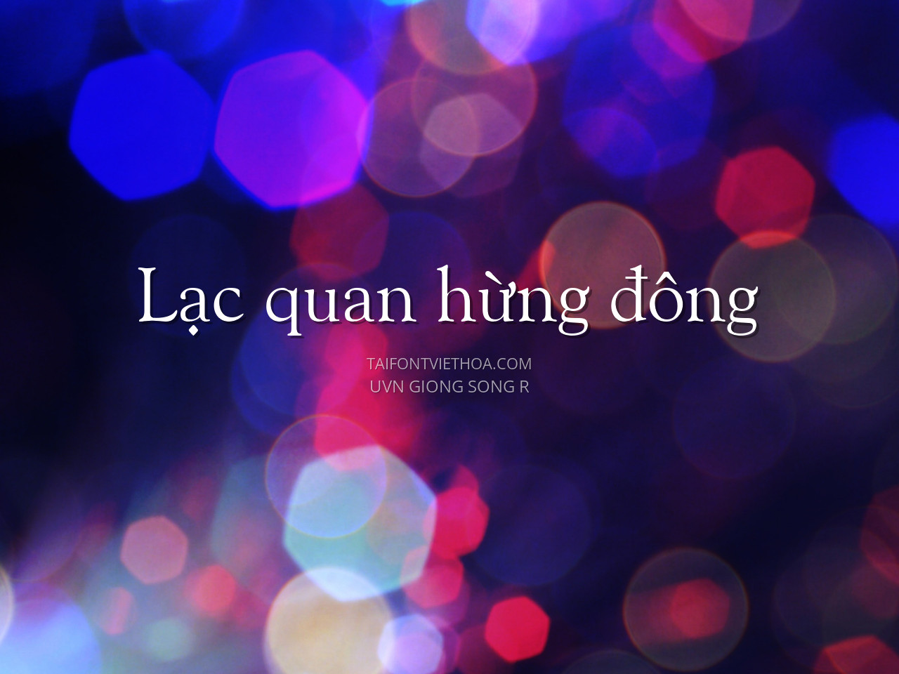 Font việt hóa UVN Giong Song