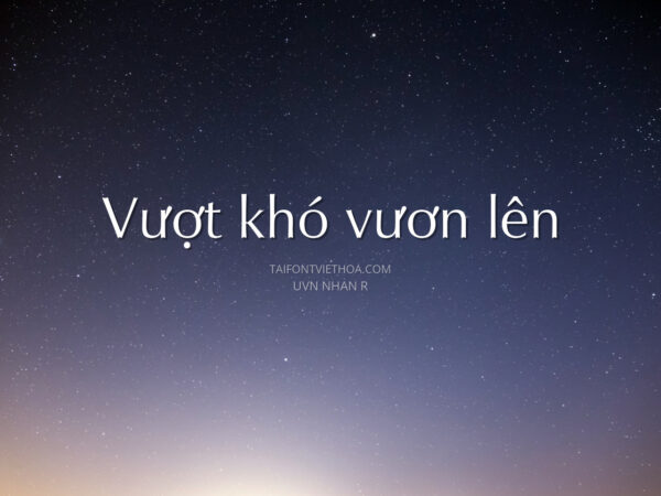 Font việt hóa UVN Nhan