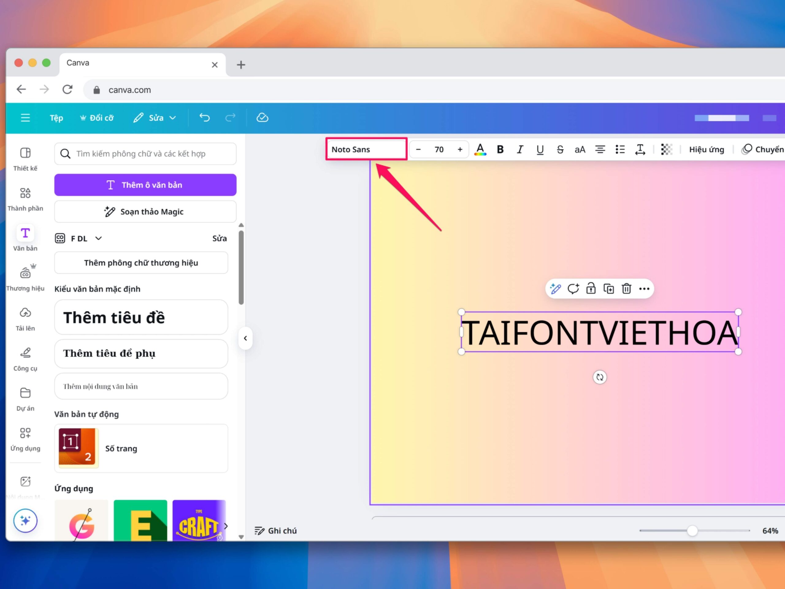 Cách tải font chữ Việt hóa Canva và sử dụng trên Canva