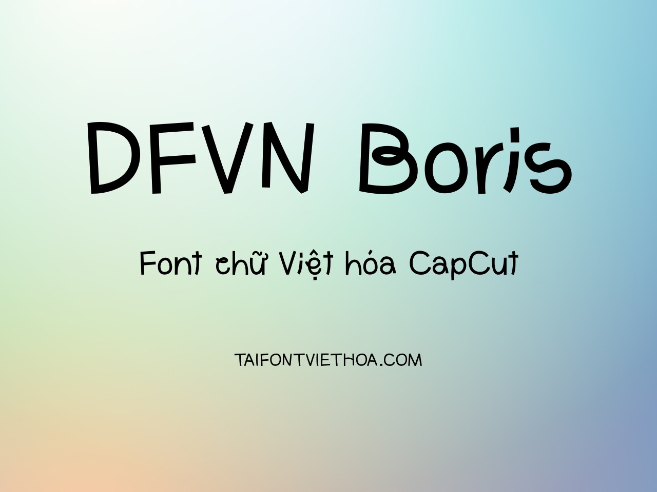 Font DFVN Boris